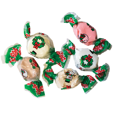 Christmas holiday taffy candy | Xmas salt water taffy candy flavors | Taffy Town